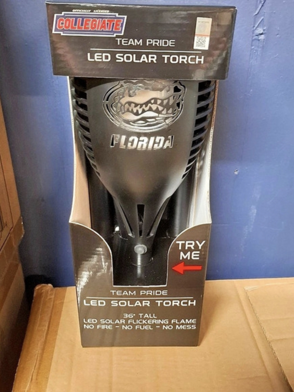 Collegiate Team Pride LED Solar Torch Florida 36" Tall LED Solar Torch NWT